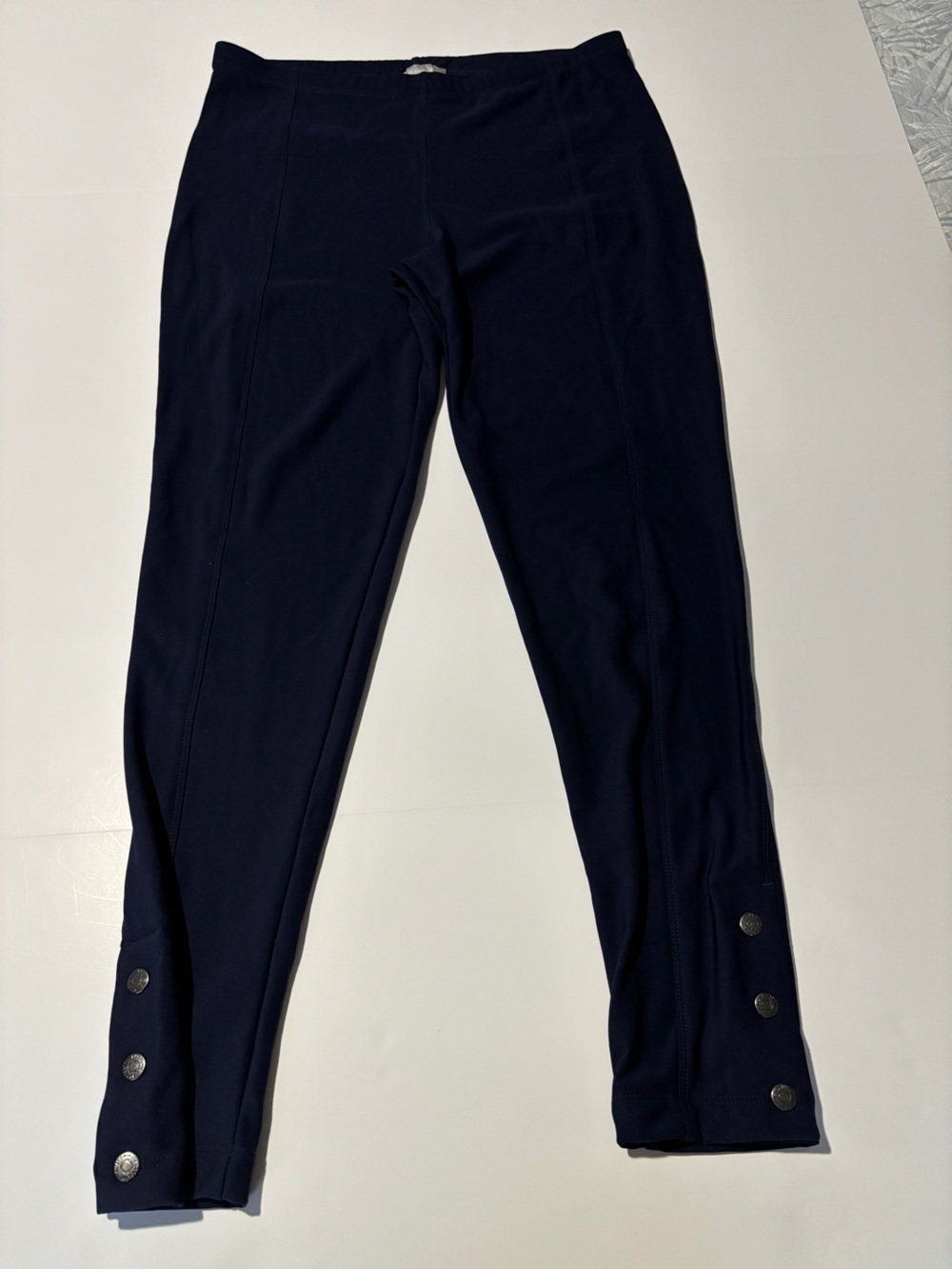 Anatomie Navy Slim Travel Pants Snap Ankle Stretch Polyamide Womens - Sz XL